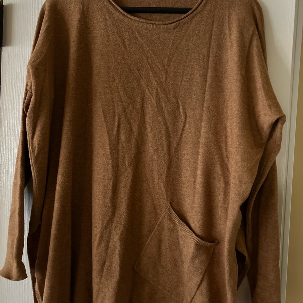 Altar'd State Brown Crew Neck Sweater